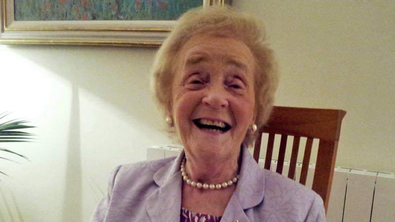 Margaret laughing