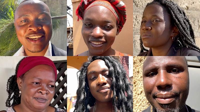 Montage of six photos showing LGBTQ+ Ugandans who tell their stories in the 'This is my story' campaign