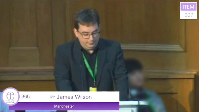 James Wilson addresses Synod