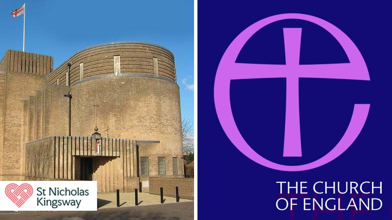 Graphic showing the logos of St Nicholas and the Church of England