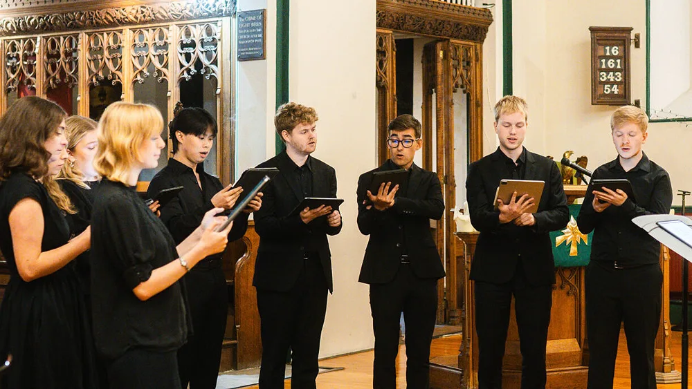 The full Sing my Soul choir perform in church